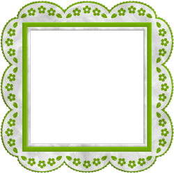 Бело-зеленая рамочка