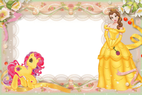 PNG рамочка для фото девочки с красотко Бель