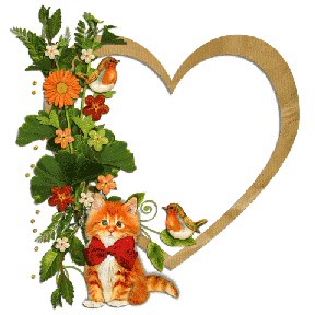 Шаблон с рыжим котенком